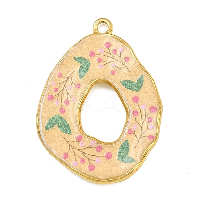 Printed 304 Stainless Steel Pendants STAS-P419-10G-05-1
