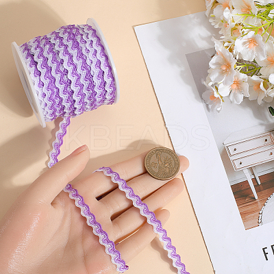 Two Tone Polyester Wavy Fringe Trim Ribbon OCOR-GF0003-97F-1