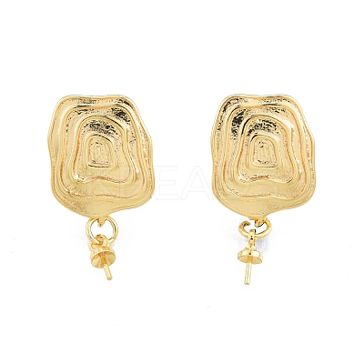Brass Stud Earring Findings KK-I663-07G-1