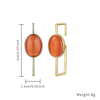 Simple Cat Eye Stud Earrings for Daily Wear and Special Occasions RN5881-1