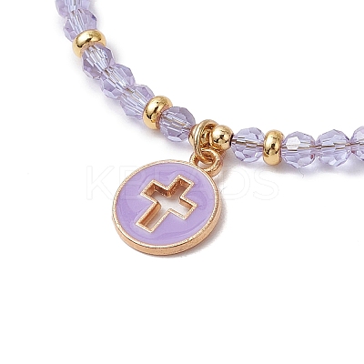 Imitation Austrian Crystal Beads Stretch Bracelets BJEW-JB11571-1