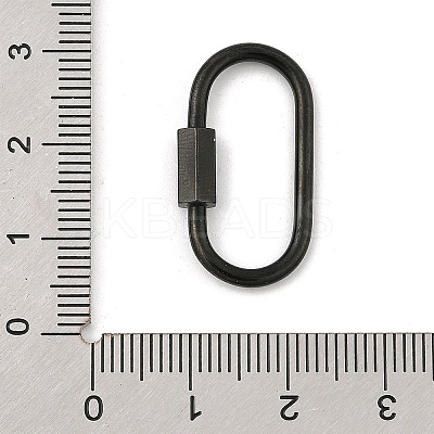 Ion Plating(IP) 304 Stainless Steel Screw Carabiner Lock Charms STAS-H107-04D-B-1
