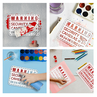 PET Hollow Out Drawing Painting Stencils DIY-WH0421-0095-1