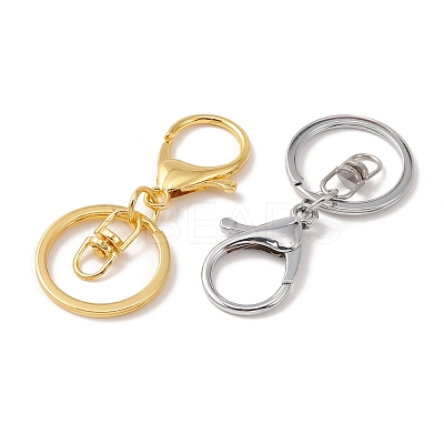 12Pcs 2 Colors Iron Alloy Lobster Claw Clasp Keychain KEYC-FS0001-01-1