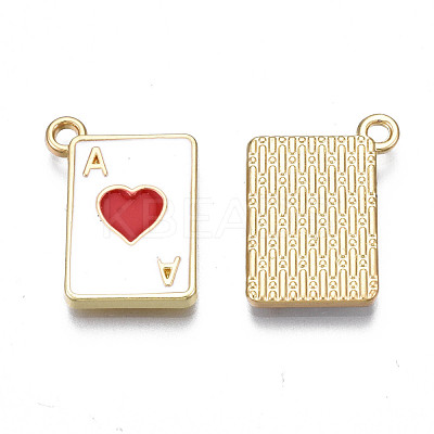 Rack Plating Alloy Enamel Pendants PALLOY-N172-009-1