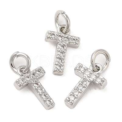 Brass Micro Pave Grade AAA Cubic Zirconia Charms LS-ZIRC-P067-11P-T-NR-1