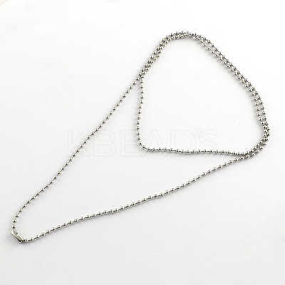 Tarnish Resistant 304 Stainless Steel Ball Chain Necklace Making NJEW-R225-08-1