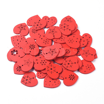Natural Poplar Wood Pendants WOOD-D010-10A-1