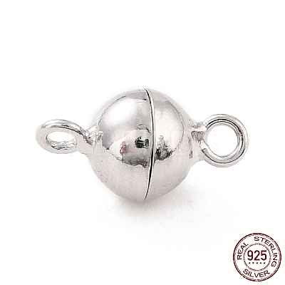 Anti-Tarnish Rhodium Plated 925 Sterling Silver Magnetic Clasps LS-STER-A001-02B-P-1