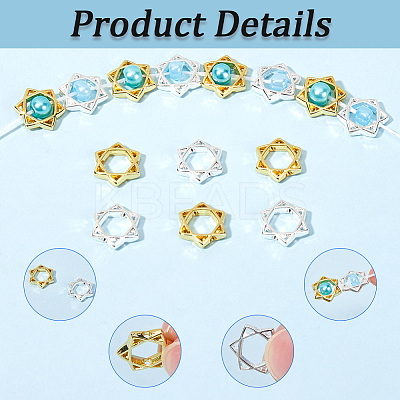 50Pcs Long-Lasting Plated Alloy Bead Frame FIND-SP0002-54-1