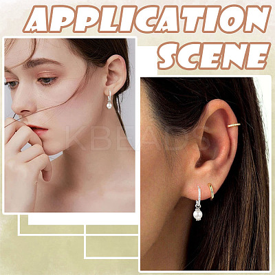 24Pcs 3 Styles Brass Textured Hoop Earrings EJEW-SC0010-89S-1