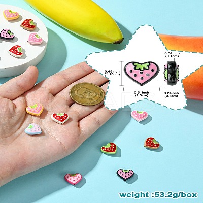 18Pcs 9 Colors Baking Paint Alloy Beads FIND-CJ0002-90-1