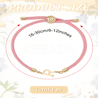 1Pc Adjustable Nylon Cord Slider Bracelets for Women BJEW-LP0001-32R-03-1