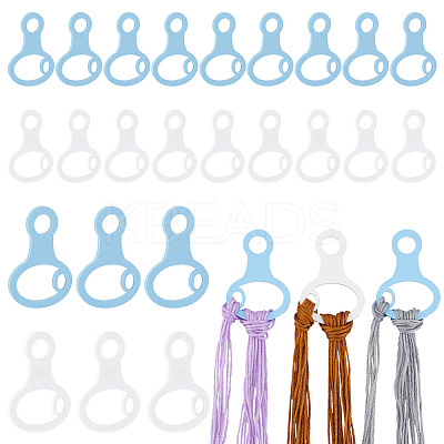 30Pcs 2 Colors Acrylic Spool Floss Bobbins FIND-PH0018-39B-1