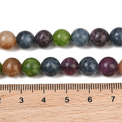 Natural Dyed White Jade Beads Strands GG-CBAEB22-B01-8mm-15-1