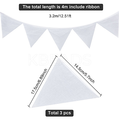 Cotton Pennant Flags Banners FIND-WH0152-226-1