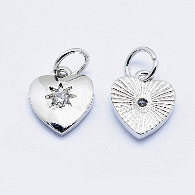 Brass Micro Pave Cubic Zirconia Charms RB-I078-67P-NR-1