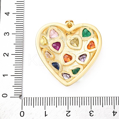 Brass Micro Pave Cubic Zirconia Pendants KK-D325-30G-1