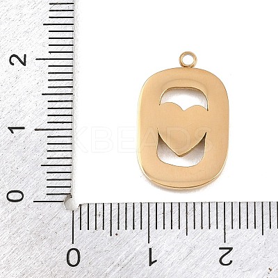 304 Stainless Steel Pendants STAS-H249-07G-1