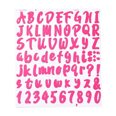 Number & Alphabet & Sign PVC Waterproof Self-Adhesive Sticker DIY-I073-04C-1