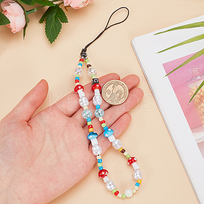Resin Lanyard Wrist Strap Phone Star Charms Straps DIY-WH20003-13-1