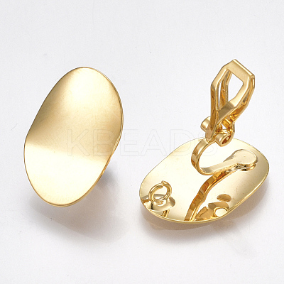 Brass Clip-on Earring Findings KK-T038-246G-1