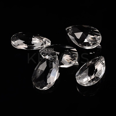 Faceted Teardrop Glass Pendants LS-GLAA-O008-B01-1