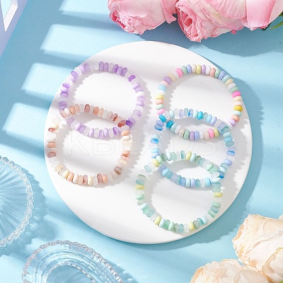 Glass Beads Stretch Bracelets BJEW-JB12516-1