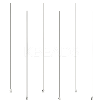 6Pcs 6 Style Stainless Steel Long Glue Dispensing Needles STAS-FG0001-06-1