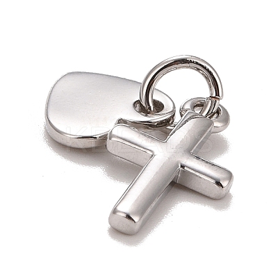 Rack Plating Real 18K Gold Plated Brass Pendants KK-E275-08P-1