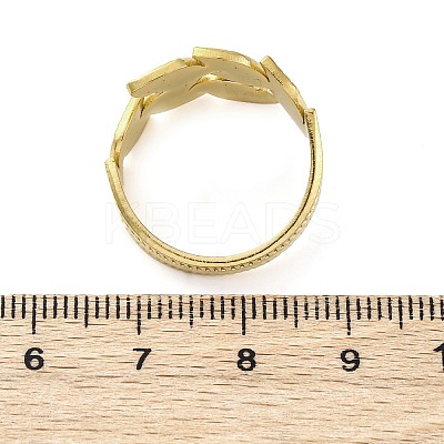 304 Stainless Steel Open Cuff Ring for Women LS-RJEW-Z083-02G-03-1