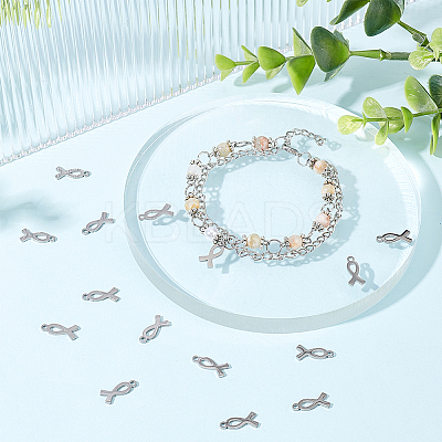 50Pcs 304 Stainless Steel Charms STAS-DC0011-48-1