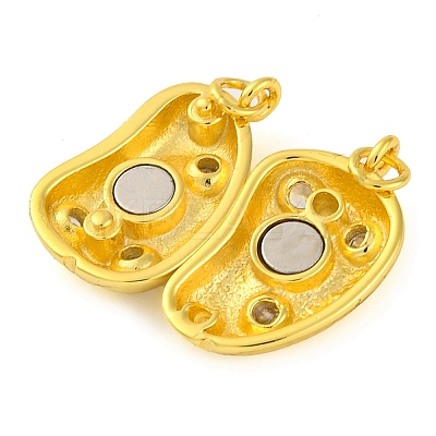 925 Sterling Silver Micro Pave Clear Cubic Zirconia Magnetic Clasps STER-U005-05G-1