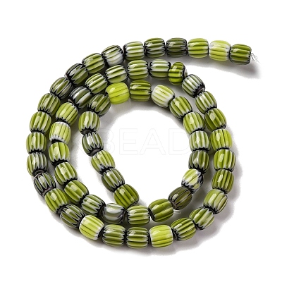 Handmade Lampwork Chevron Beads Strands LAMP-K041-01A-25-1