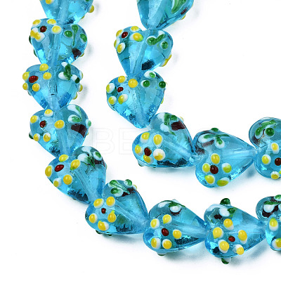 Handmade Bumpy Lampwork Beads Strands LAMP-N029-011C-1
