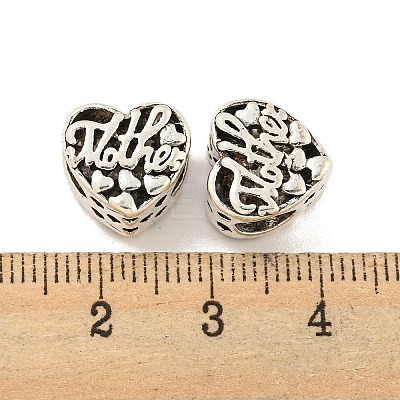 Mother's Day Rack Plating Alloy European Beads FIND-B034-31AS-1