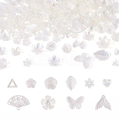 182Pcs 100G Transparent Acrylic Beads OACR-TA0003-66A-1