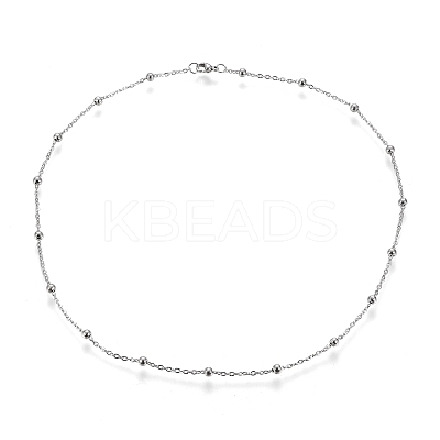 Non-Tarnish 304 Stainless Steel Cable Chain Necklaces LS-NJEW-M183-05P-1