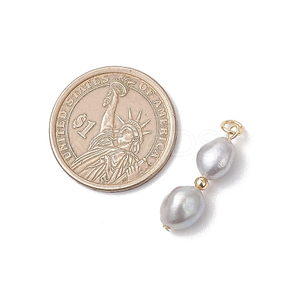 Natural Pearl Pendants PALLOY-JF04903-1