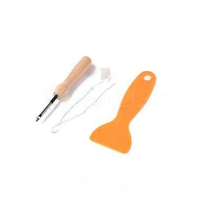 DIY Cotton Cup Mat Punch Needle Kits DIY-K032-38D-1