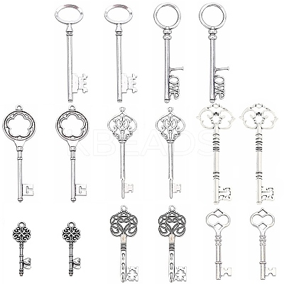 16pcs 8 style Tibetan Style Alloy Big Pendants FIND-SC0001-79-1
