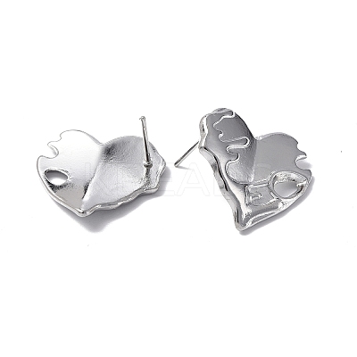Non-Tarnish 304 Stainless Steel Heart Stud Earrings for Women EJEW-F300-03P-1