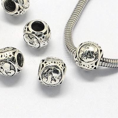Alloy European Beads PALLOY-S082-11-1