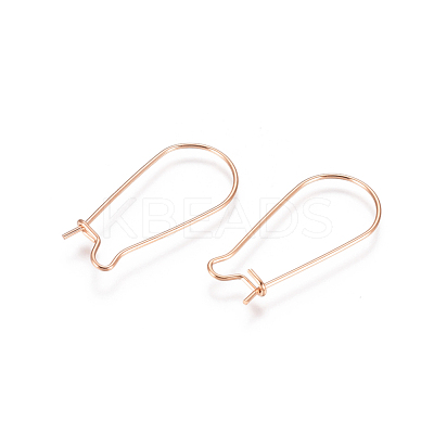 304 Stainless Steel Hoop Earring Findings STAS-E484-66B-RG-1