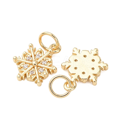 Brass Micro Pave Cubic Zirconia Pendants KK-D019-12G-1
