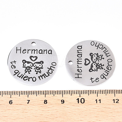 Non-Tarnish 201 Stainless Steel Pendants STAS-T064-38P-14-1