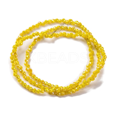 Transparent Electroplate Glass Beads Strands EGLA-H107-01A-B06-1
