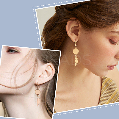 6 Pairs 6 Color Blank Clear Glass Dome Dangle Earrings EJEW-AB00013-1