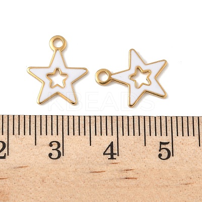 304 Stainless Steel Enamel Charms STAS-U057-13G-01-1
