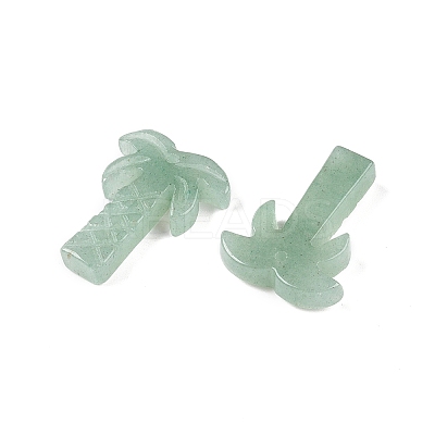 Natural Green Aventurine Coconut Tree Pendants G-N342-02H-1